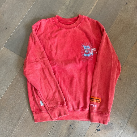 Heron Preston Vibrant Red Crewneck Sweater